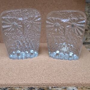 Vintage Blenko Owl Bookends